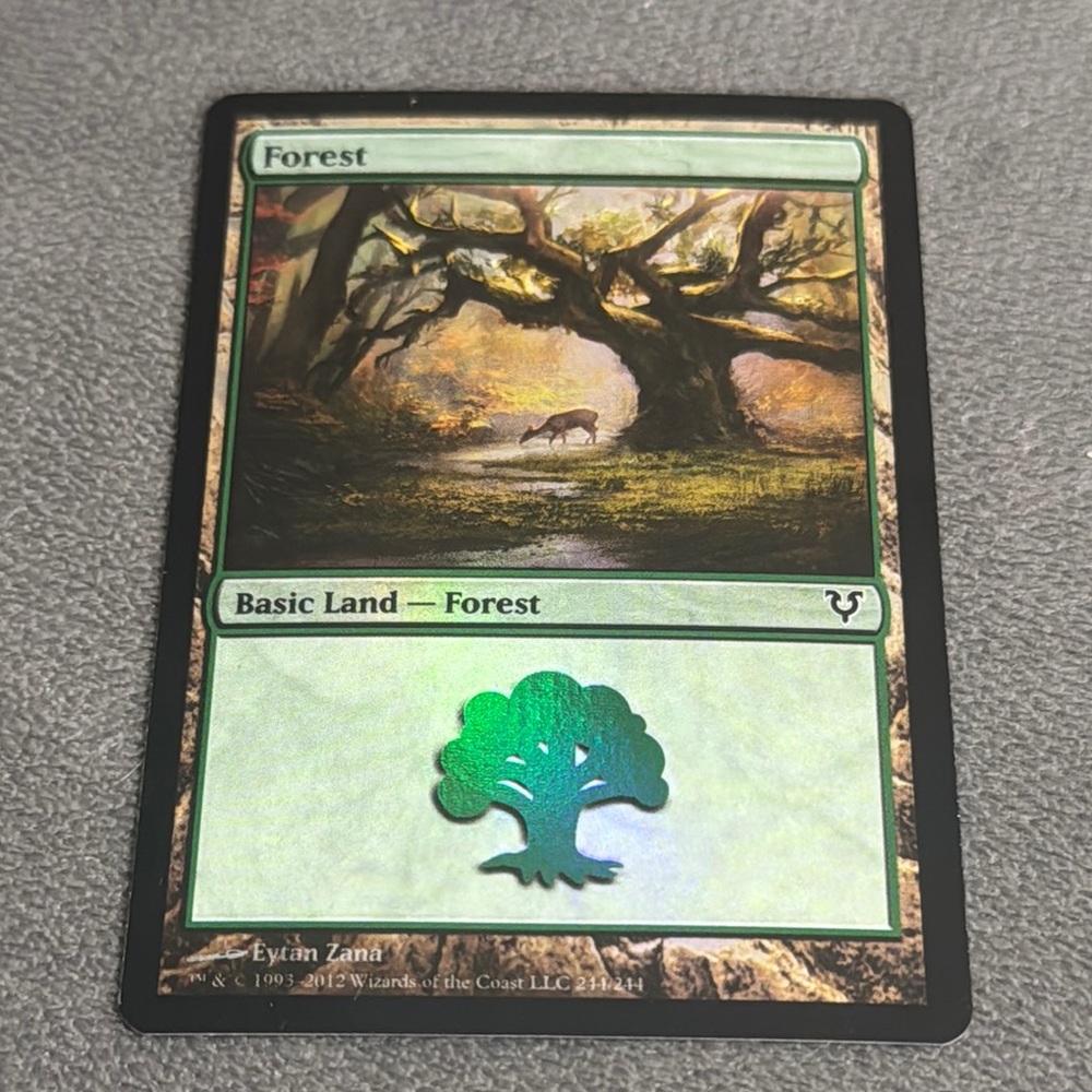 MTG Magic the Gathering Forest FOIL